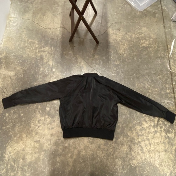 Free People Women XS Midnight Bomber Jacket Zip Pockets Classic Chic Lightweight - Picture 3 of 8